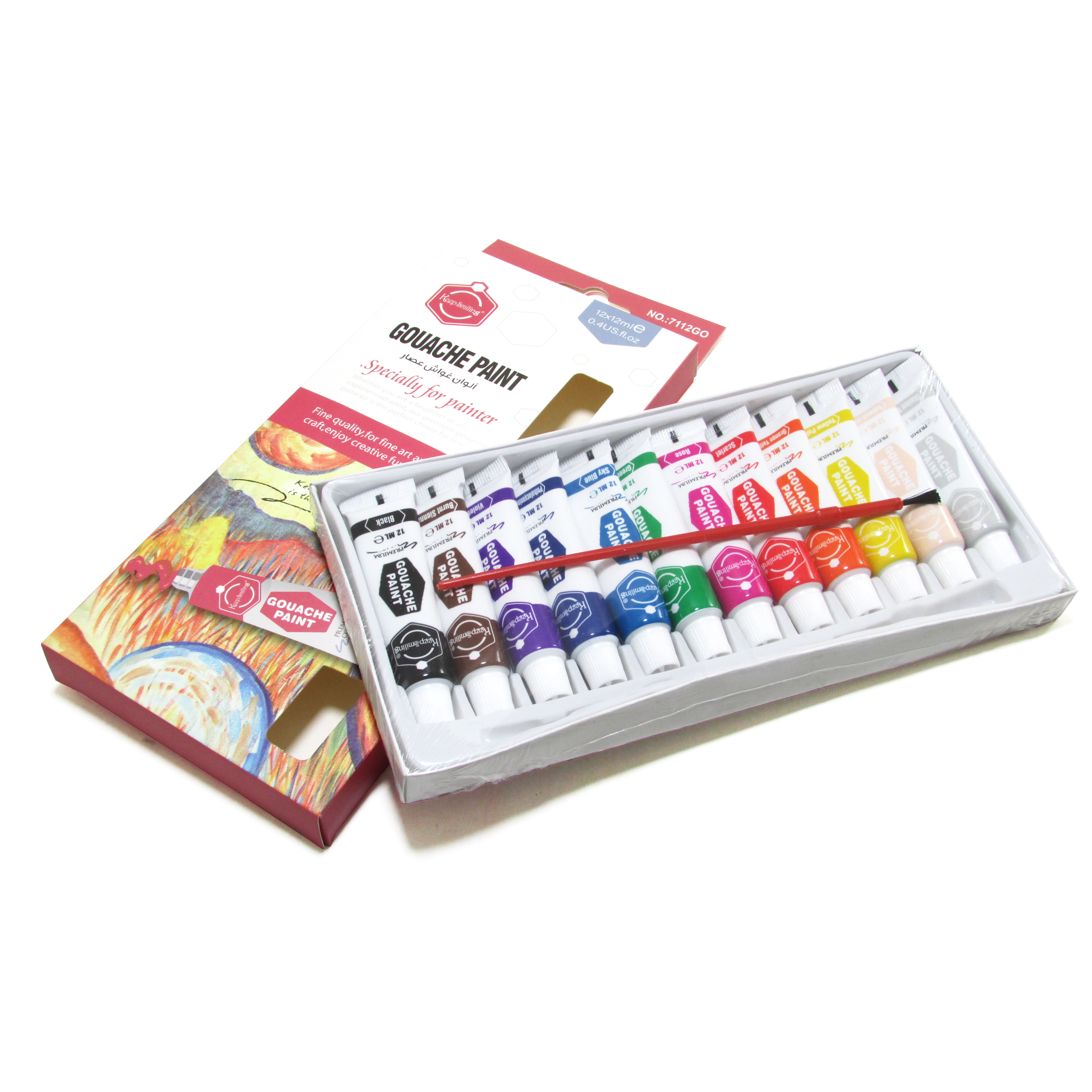 Gouache Paint keep smiling 12 colors -12ml.