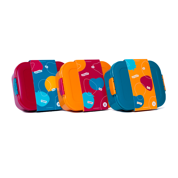 Colorful and practical lunch box 2,1 L.