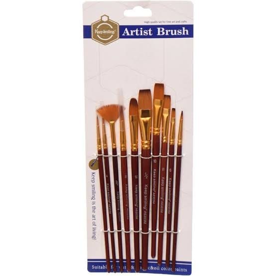 Set of 10 Assorted Paint Brushes – Keepsmiling