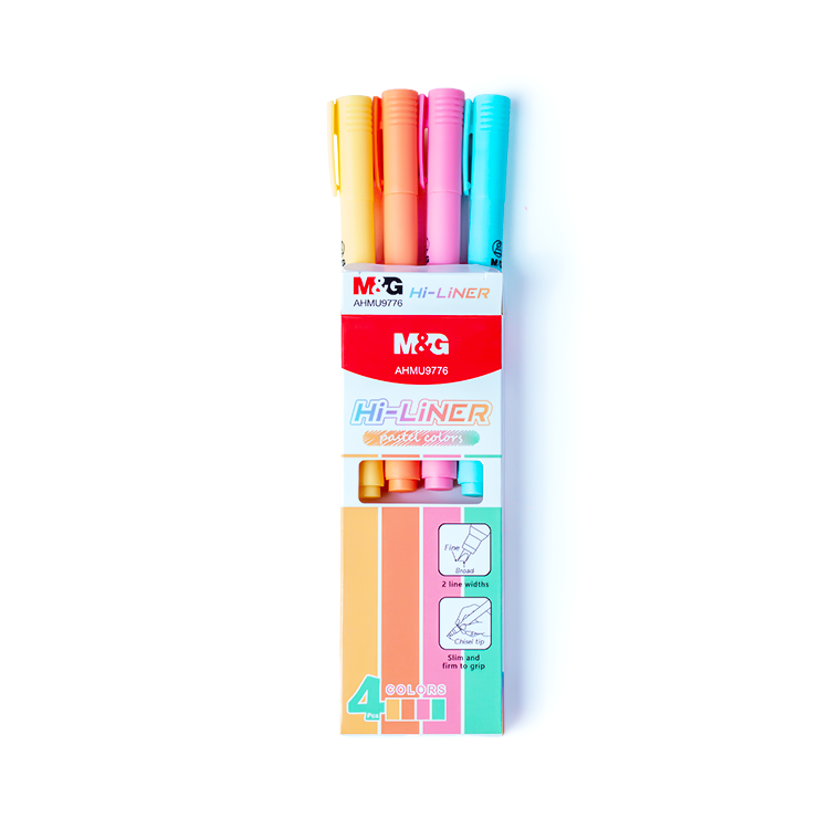 M&G Pastel Highlighter- 4Pens 