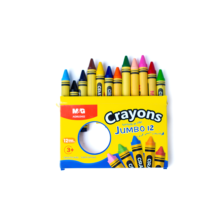 M&G Jumbo Wax Crayons – 12 Colors code AGMU3402
