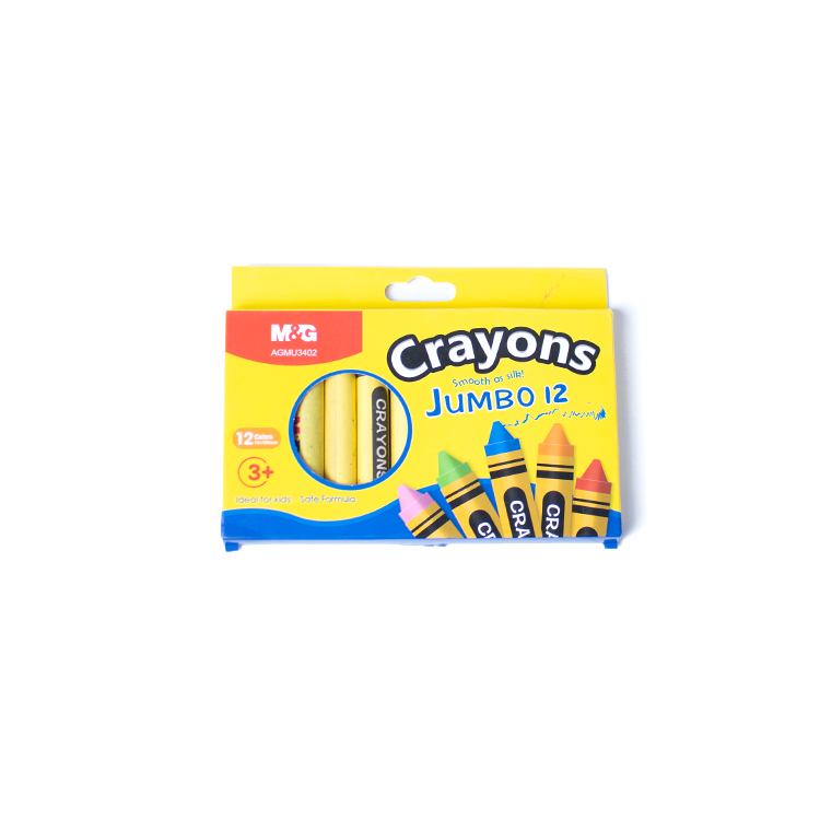 M&G Jumbo Wax Crayons – 12 Colors code AGMU3402
