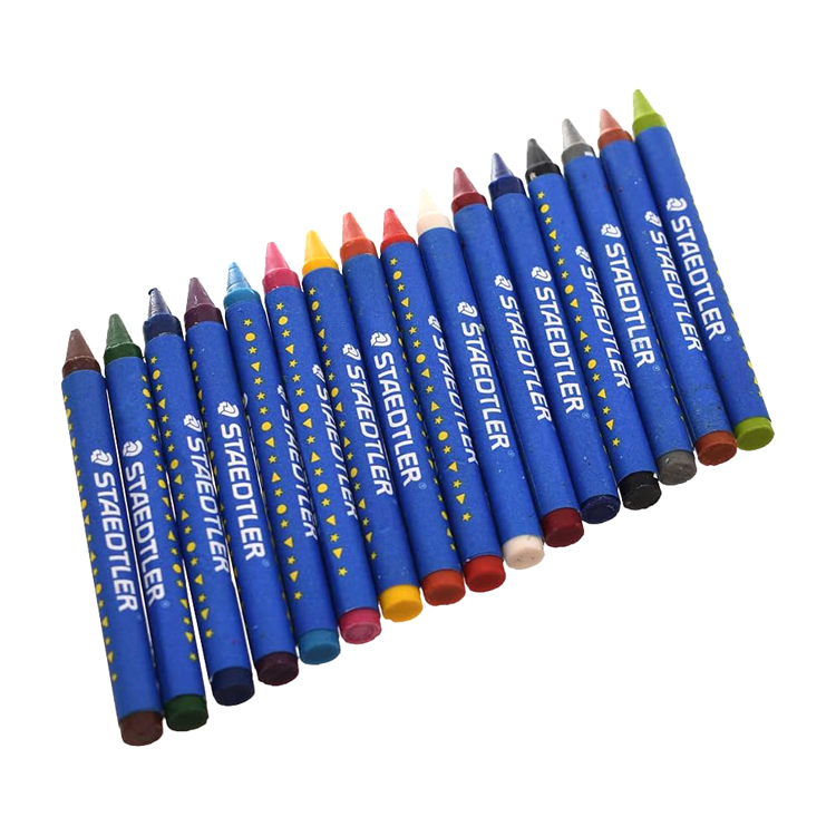 Staedtler short wax crayons set 7mm -multi color