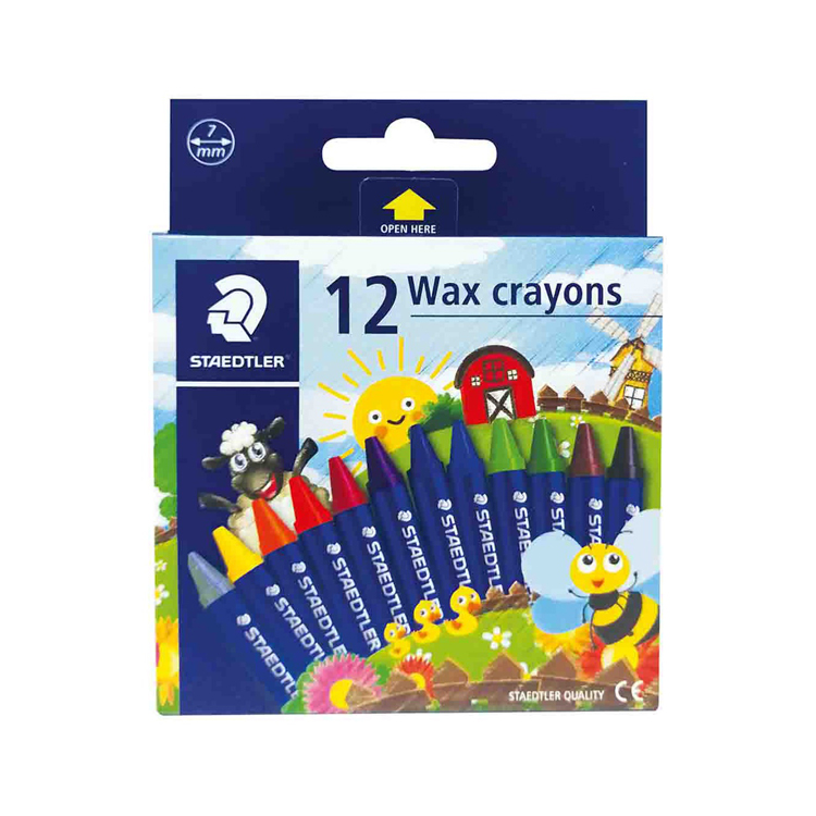 Staedtler short wax crayons set 7mm -multi color