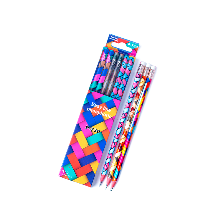 Set of 12 Pencils with eraser EASY LINE