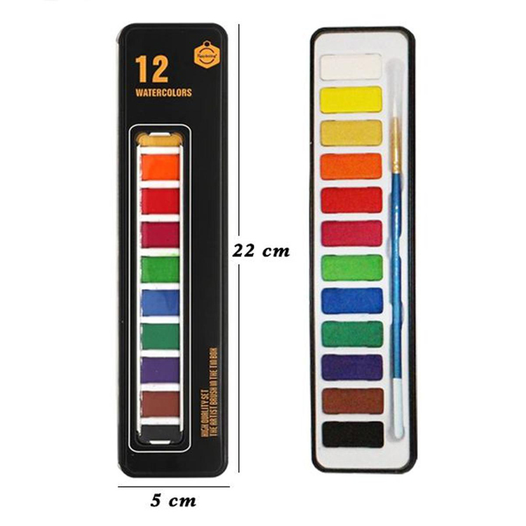 Keep Smiling Watercolor Set in 12 Color 