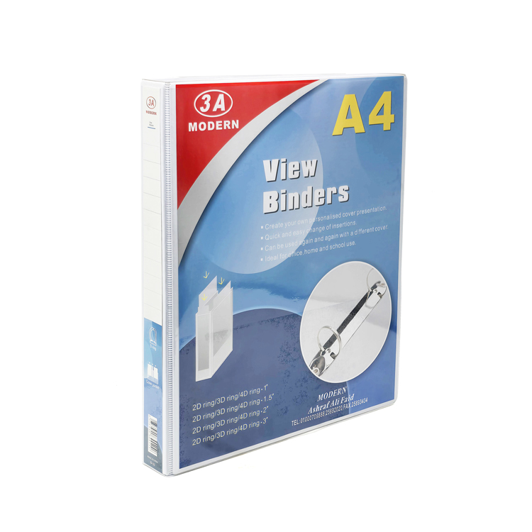 White 2 rings binder 