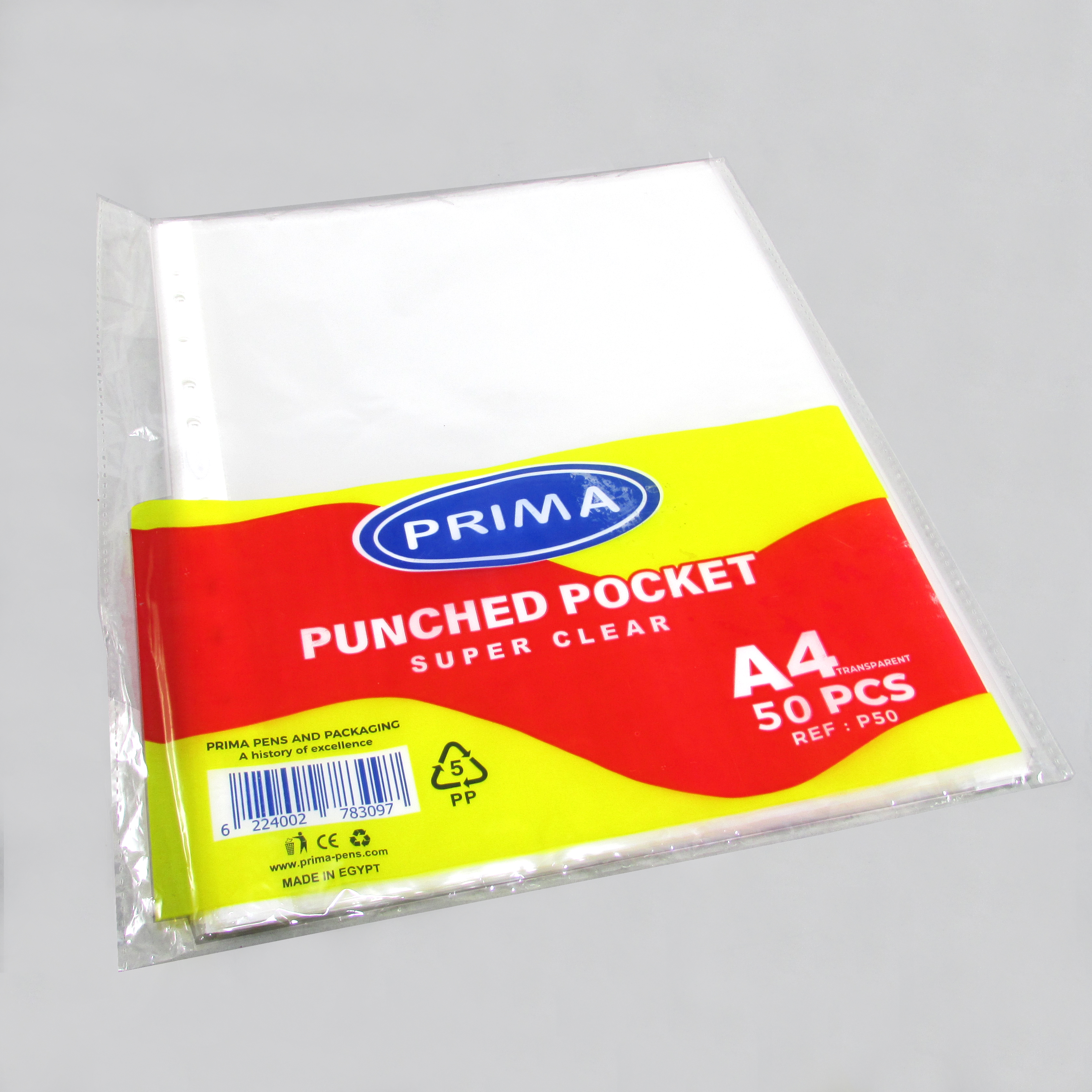 Packet of 50 U-Shape clear files- PRIMA