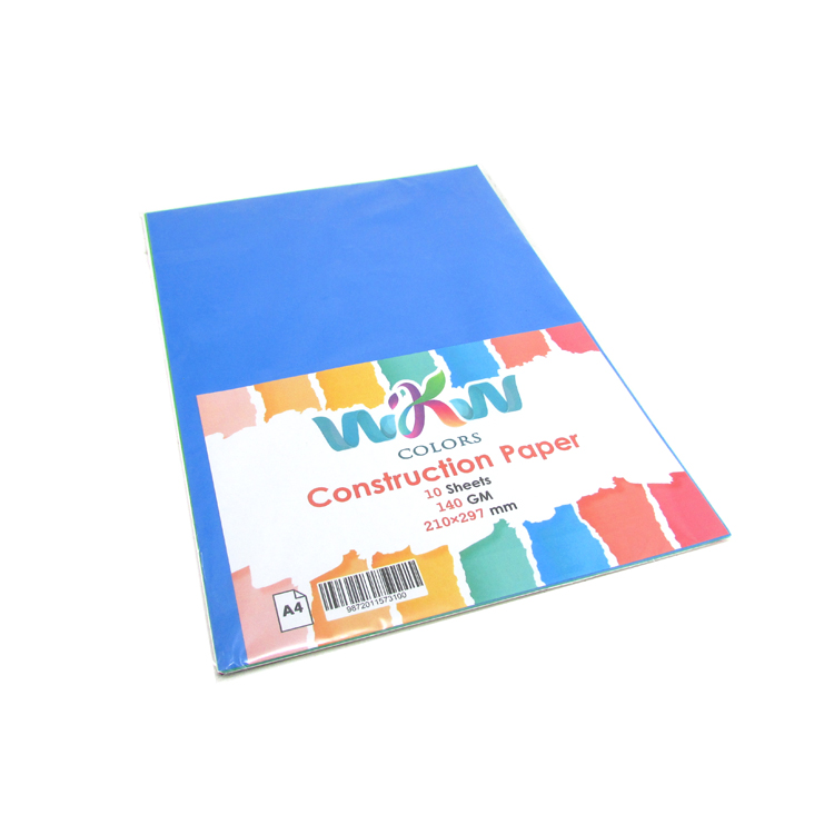 A4 140 gm colored papers Pack of 10 - WKW 