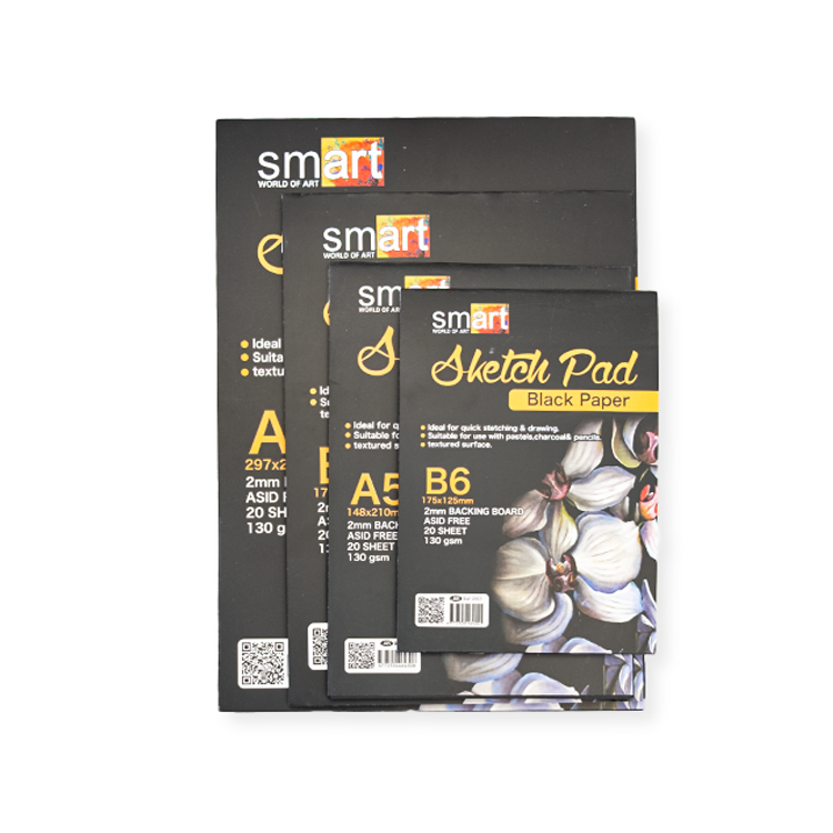 Black sketch 130 gm- 20 papers Smart