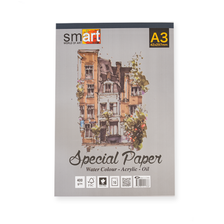 White sketch 400 gm- 10 Rough papers- Smart