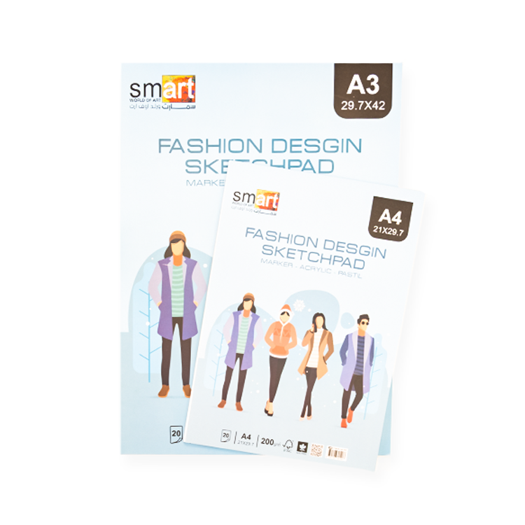 White sketch 200 gm- Fashion Design- Smart- 20 Sheets