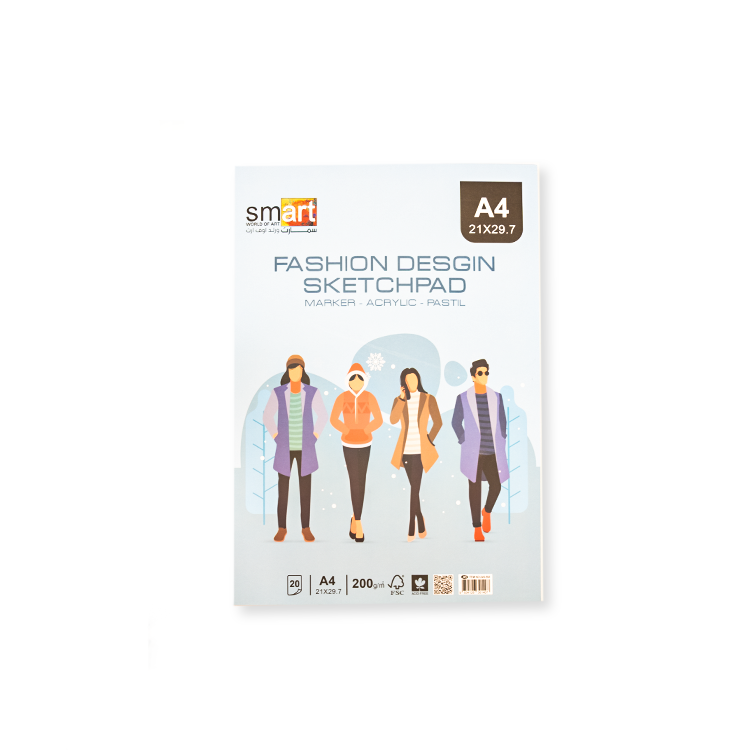 White sketch 200 gm- Fashion Design- Smart- 20 Sheets