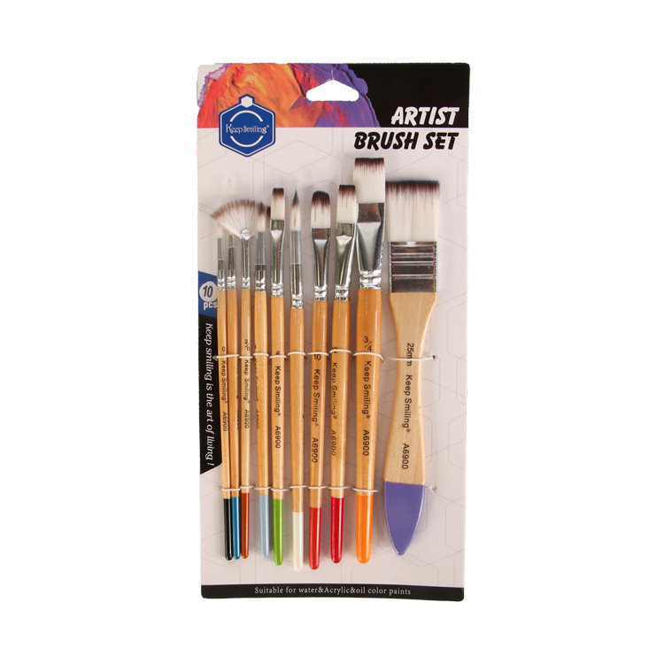 Set of 10 different types of brushes - Keep Smiling