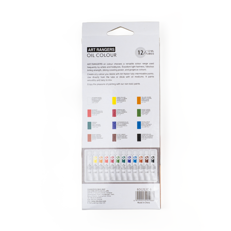 Art Rangers Oil color 12 tubes set-12mm