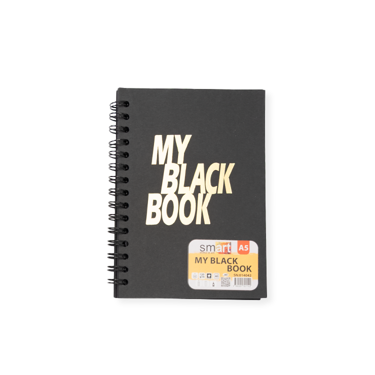 Black wired sketch 120 gm- 40 papers- Smart