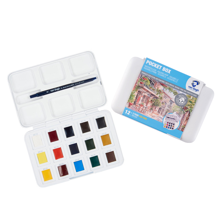 Van Gogh Watercolor plastic case set 