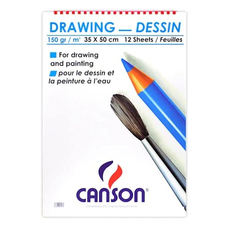 Canson White sketch 12 sheets 150gsm / 35x50cm