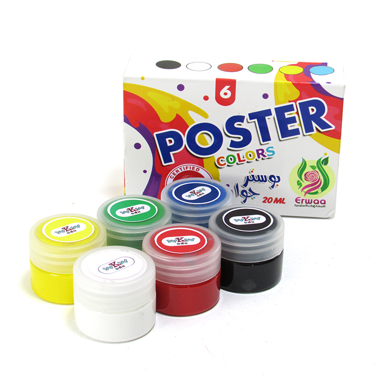 Set of 6 poster colors 20 ml - WKW
