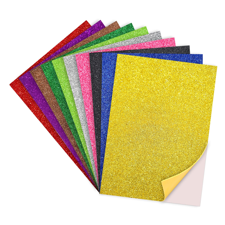 Self adhesive A4 Glitter Foam Sheets Pack of 10