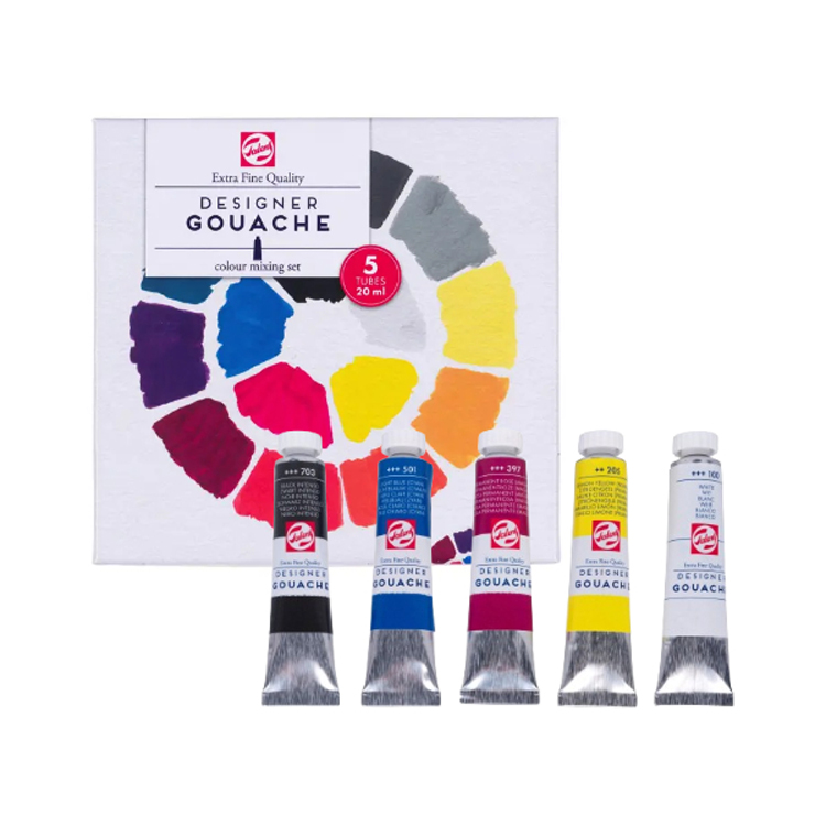 Gouache Extra Fine set | 5 x 20 ml tubes – Royal Talens