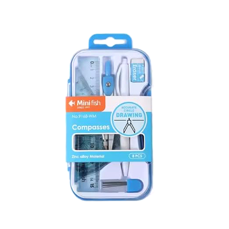 8-Piece Geometry Compass Set - Mini fish NO.9169