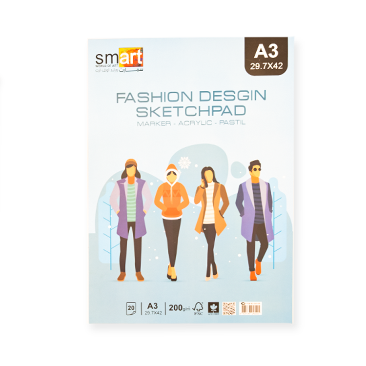 White sketch 200 gm- Fashion Design- Smart- 20 Sheets
