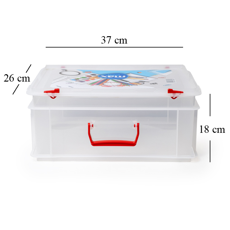 Plastic box for the school's supply list - MAX
